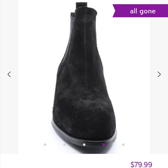 Nordstrom BOS&Co Portugal Chelsea black suede waterproof pull on Booties size 9 - Picture 16 of 16